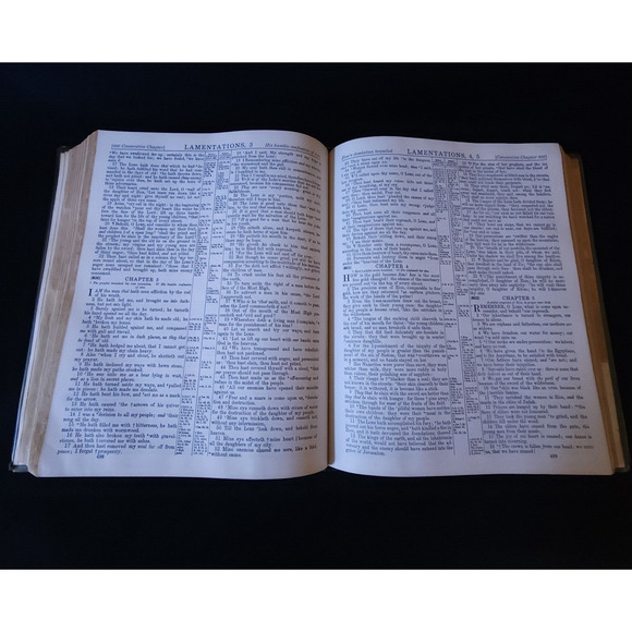 Vtg Hertel Holy Bible New Standard Reference Edition Blue Ribbon Leather 1965-66 - Picture 12 of 15